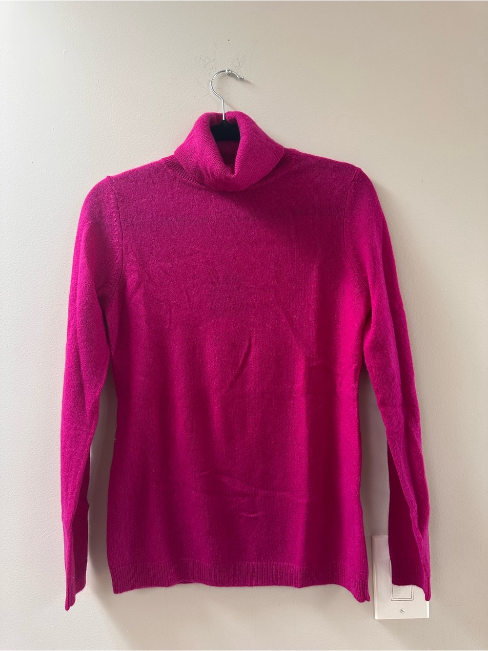 Charter Club Bright Fuchsia Cashmere Turtleneck Sweater